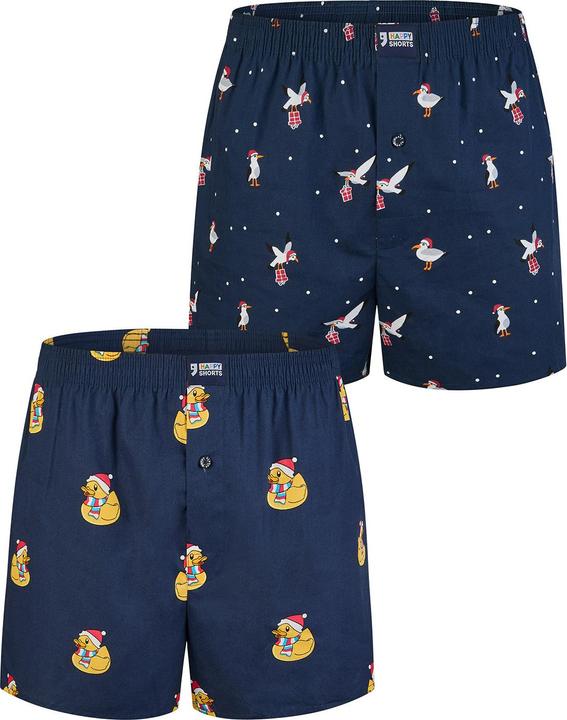Actual product image Happy shorts Boxer X-mas Shorts, Gift, Christmas, Motif (M, pack of 2)