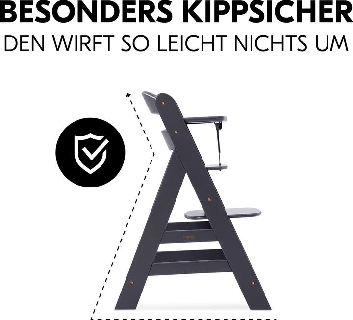 Produktbild Hauck Alpha Newborn Set Plus Dark Grey (Hochstuhl)