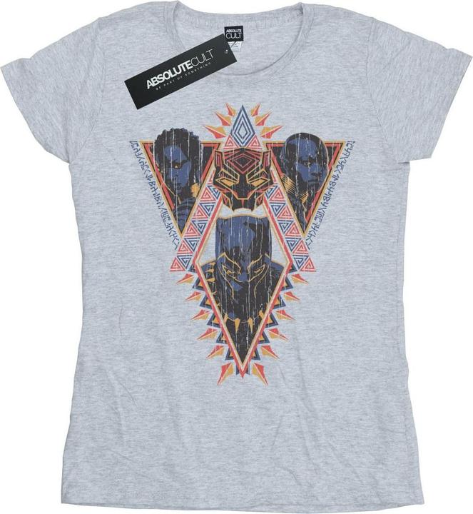 Black Panther Tribal Heads TShirt aus Baumwolle