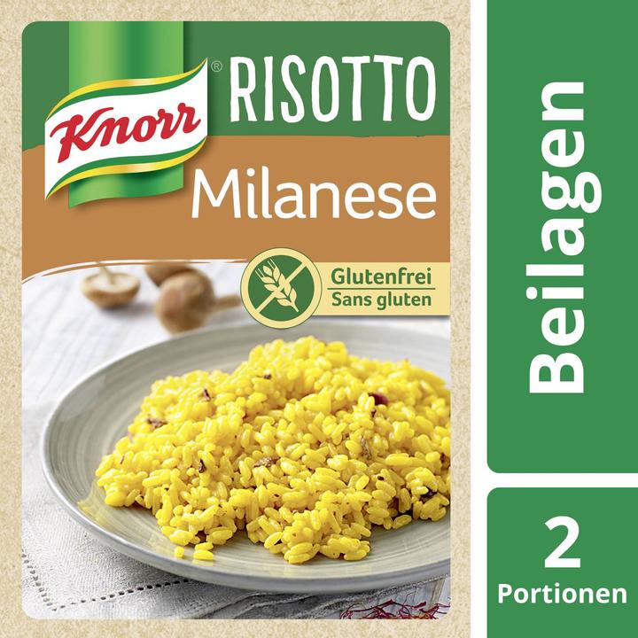Immagine prodotto Knorr Risotto alla milanese, piatto tradizionale milanese, aromatizzato con funghi pregiati e zafferano (250 g)