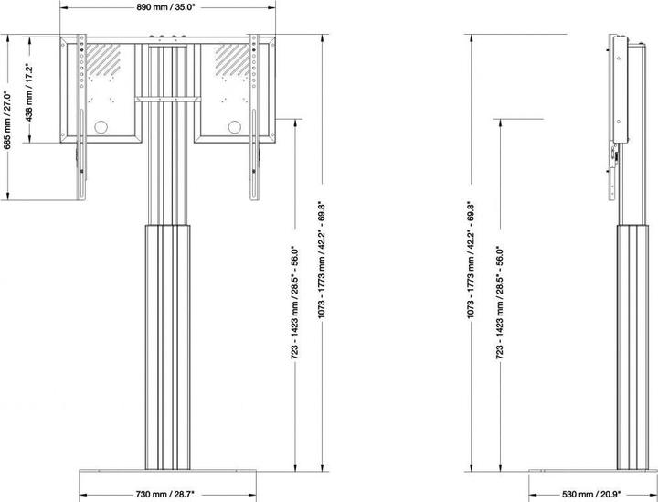 Actual product image Celexon Electric Stand Expert Adjust 4286PB - 70 cm Black (86", 136 kg)