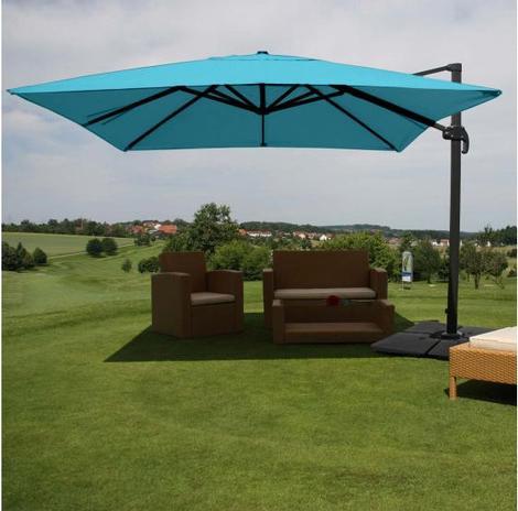 Image du produit Mendler Parasol de signalisation pour la gastronomie, parasol, 3x3m (Ø4,24m) polyester/aluminium 23kg - (0.76 m)