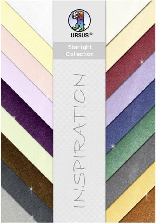 Ursus Glitzerpapier 200 g/m2 (200 g/m², 18 x)