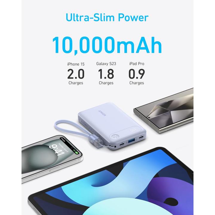 Immagine prodotto Anker Batteria esterna USB Powercore - 10000mAh 22,5W (Noir) (10000 mAh, 22.50 W, 22.50 Wh)