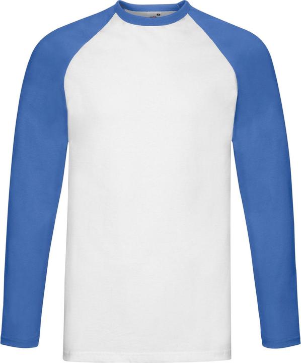 Fruit of the Loom Adult Contrast Langarm Baseball TShirt