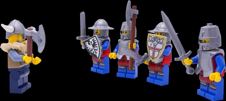 Actual product image LEGO Mittelalter-Set Set 1 Wikinger und 4 Ritter - NEU! Menge 5x