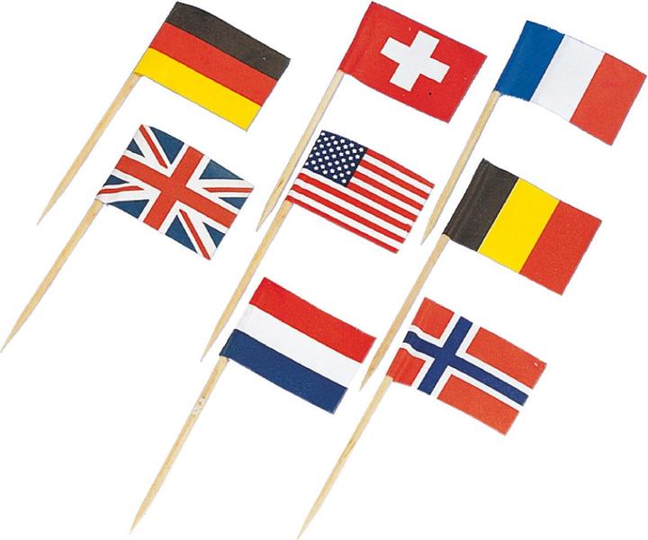 Riethmüller Partypicker aus Holz Flaggen