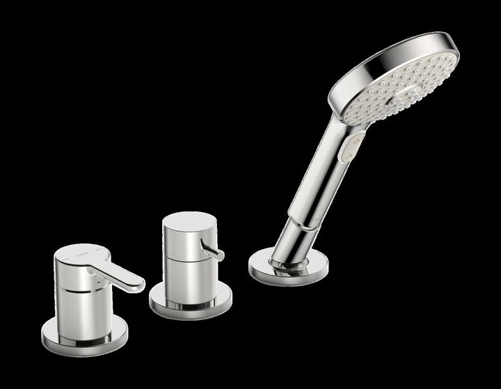 Hansa HANSADESIGNO Style ready-to-install set for bath/shower, 3-hole, round rosette, 53259063
