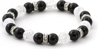 Produktbild Beneto Bead bracelet made of onyx and crystal MINK74 / 18 (L)
