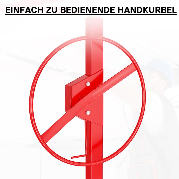 Produktbild Wiltec Plattenheber 68kg 196-330cm Montagehilfe Paneelheber Trockenbau Lift (68 kg)