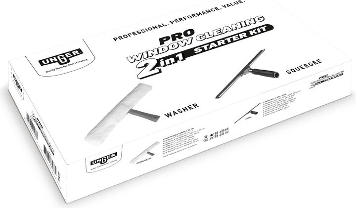 Produktbild Unger PRO Fensterreinigungs Starter-Set 2in1 (inkl. Fensterwischer + Einwascher, für professionelle (1 Stk.)