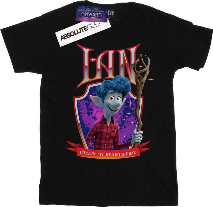 Actual product image Disney Womens/Ladies Onward Ian Heart's Fire Cotton Boyfriend T-Shirt (5XL)