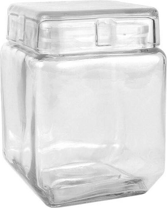 Actual product image La Mer Topf karriert Glas 1,2 L 11 x 11 x 14,5 cm (12 Stück)