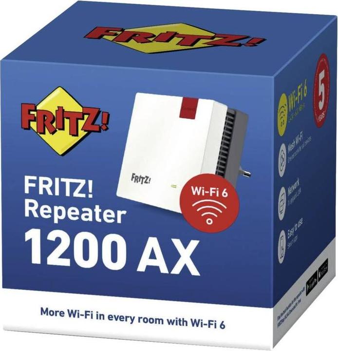 Actual product image AVM FRITZ!Repeater 1200 AX International (2400 Mbit/s, 600 Mbit/s)
