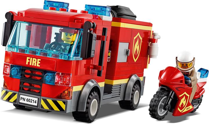 Actual product image LEGO Fire brigade deployment at Burger Restaurant (60214, LEGO City)