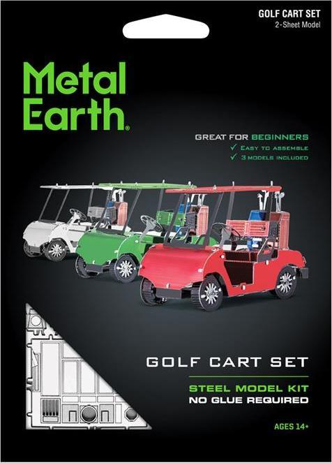 Actual product image Metal Earth constructie speelgoed Golf Cart SET of 3