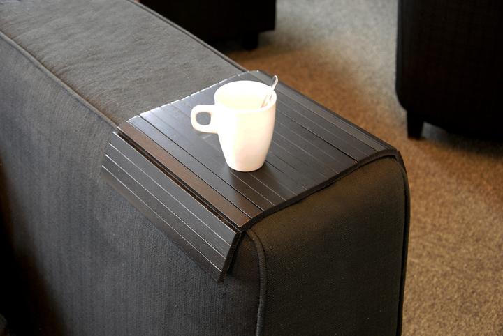 Immagine prodotto Rowico Vassoio grande per divano in rovere massiccio 46 x 32 cm - Nero
