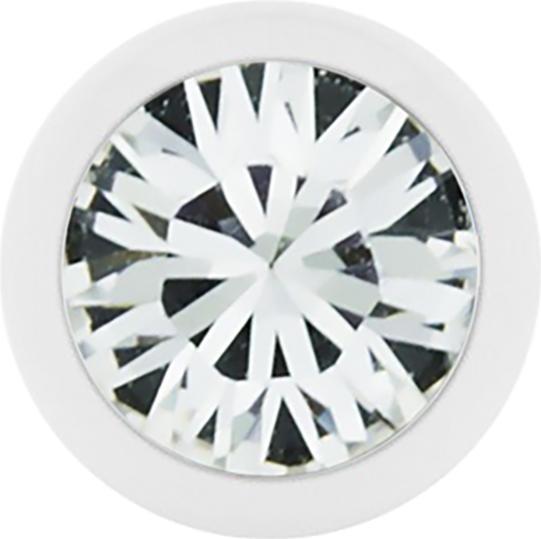 Produktbild Star Piercing Micro Kugel Pure White mit Swarovski silber (ohne Messing, Chirurgenstahl 316L)
