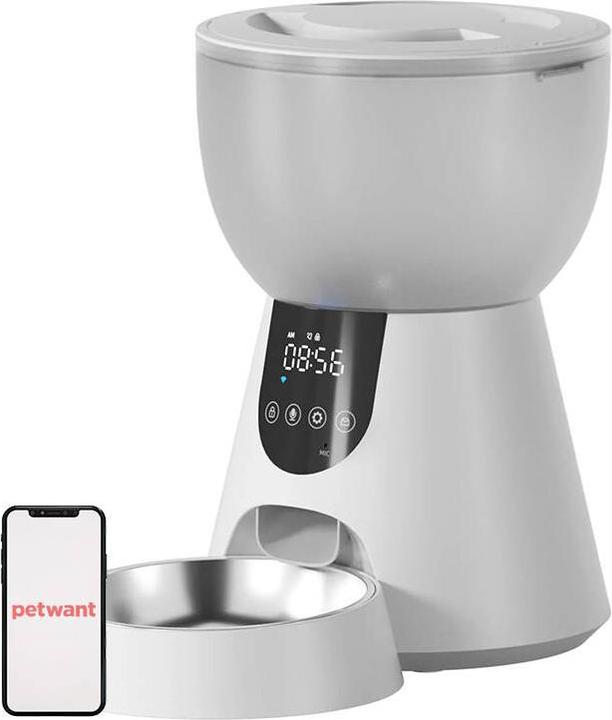 Actual product image Petwant F17 LED automatic food dispenser + W8 drinker (4 l)