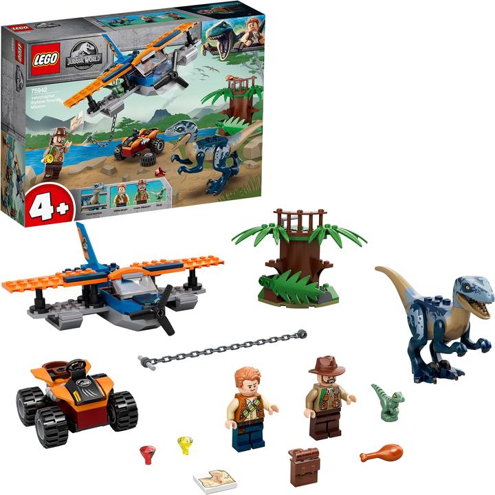 Image du produit LEGO Vélociraptor : mission de sauvetage avec le biplan (75942, LEGO Jurassic World)
