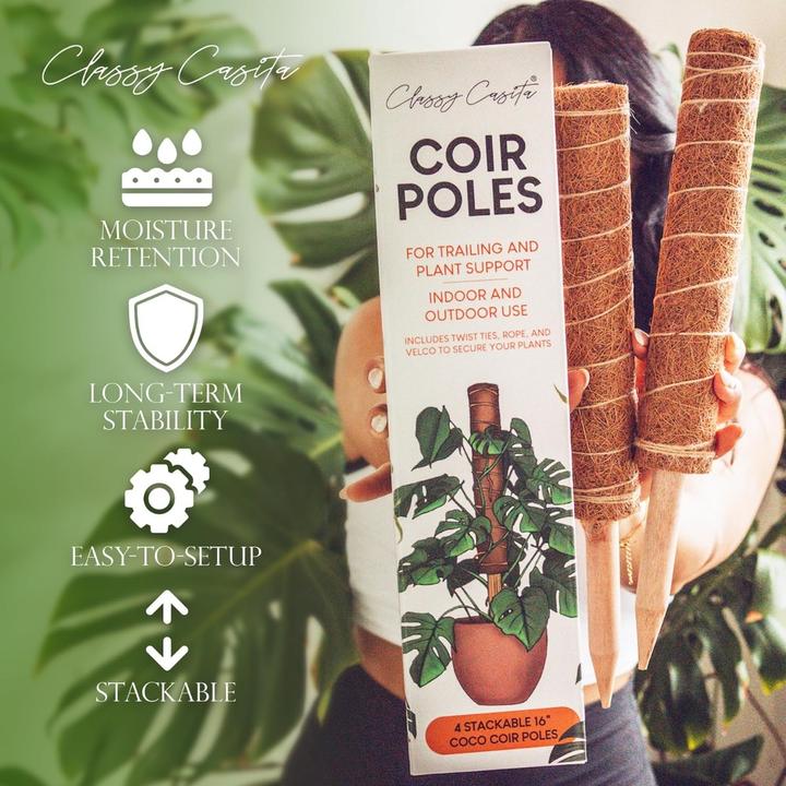 Actual product image Classy Casita Coconut rods climbing aids (160 cm)