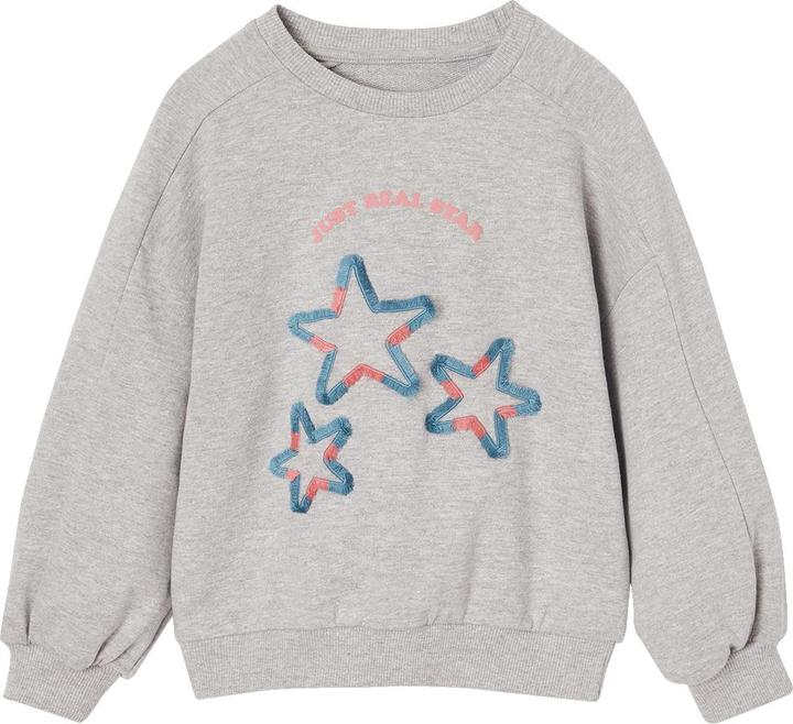 Vertbaudet Mädchen Sweatshirt mit Recycling-Polyester, Blumen oder Sterne
