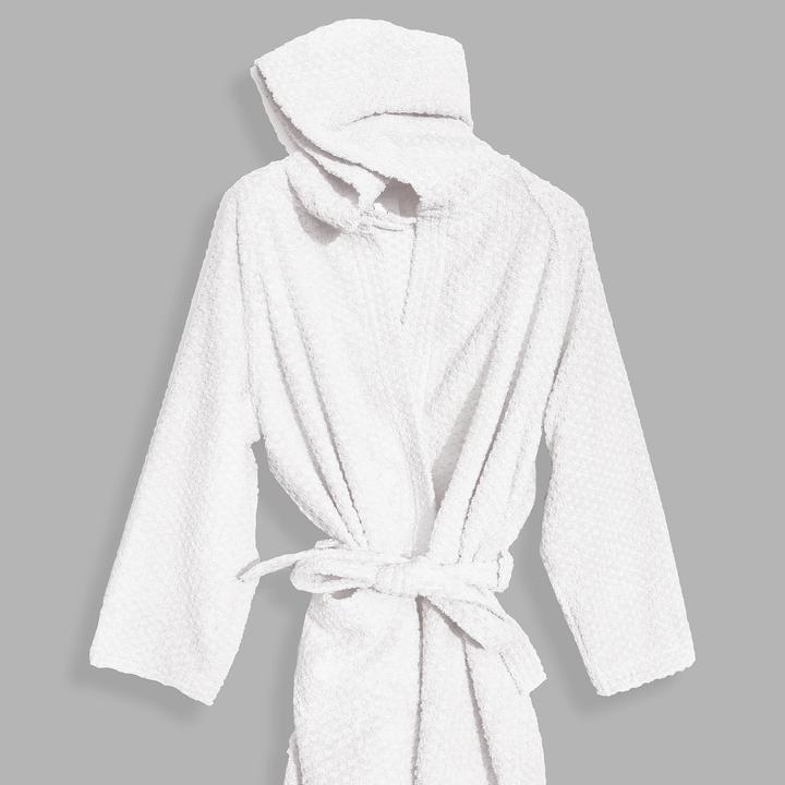 Immagine prodotto Casativo Swiss Natura Bademantel mit Wabendesign, unisex, strahlend-weiss, S (S)