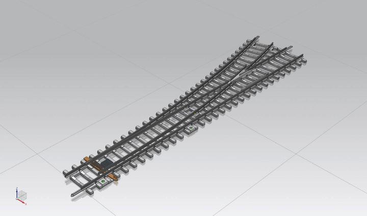 Actual product image Piko Turnout WL with concrete sleepers (Track H0)