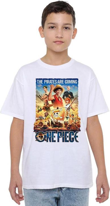 Actual product image One Piece Childrens/Kids Pirates Are Coming Poster T-Shirt (128)