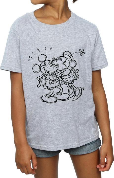 Image du produit Disney - T-shirt MICKEY AND MINNIE MOUSE KISS SKETCH - Fille (152, 158)