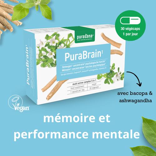 Actual product image Purasana PuraBrain 5 in 1 Vitamin Complex Vegetarian 30 Capsules - 19.1 Grams (Capsules, 19.10 g)