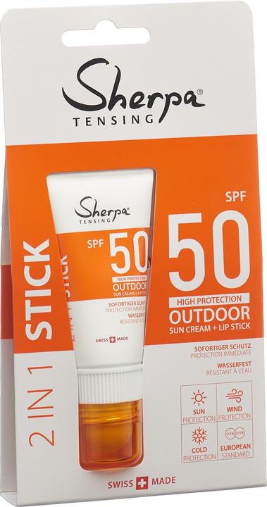 Produktbild Sherpa Tensing Kombistick (Sonnenstick, Sonnencreme, SPF 50, 20 ml, 40 g)