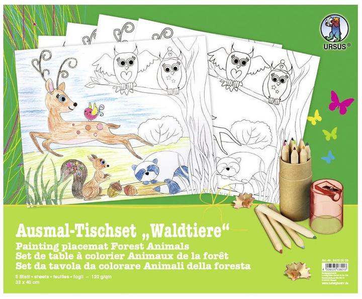 Actual product image Ursus Colouring Table Set Forest Animals