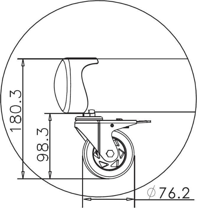 Actual product image Multibrackets M Public Floor Stand Basic 180 (Device-specific, 80", 90 kg)