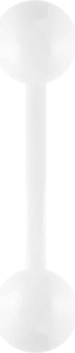 Produktbild Star Piercing Micro Banane Pure White mit Kugel (ohne Messing, Chirurgenstahl 316L)