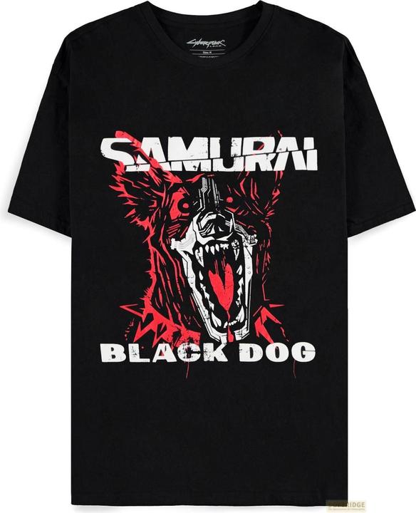 Difuzed Cyberpunk 2077 T-Shirt Black Dog Samurai Album Art Grösse M (M)
