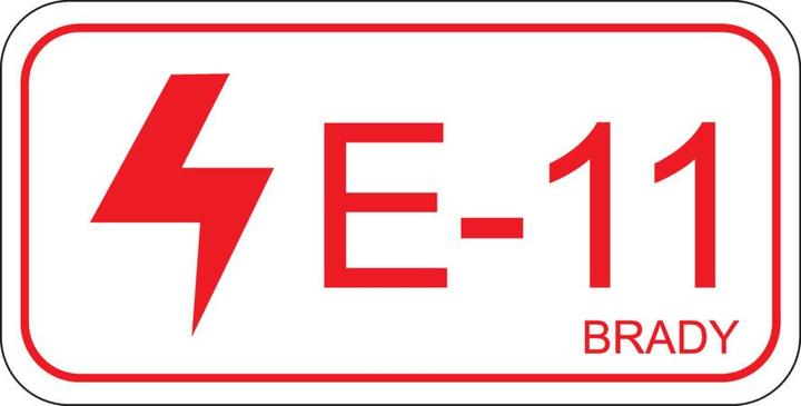 Actual product image Brady Labels for energy sources, electrical area