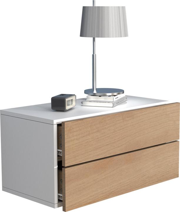 Actual product image VCM Wooden Wall Drawer Bedside Cabinet Wall Board Drawer Console Bedside Table Usal L 60 cm (60 x 32 x 32 cm)