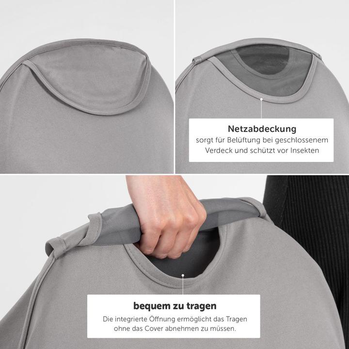 Image du produit Zamboo Protection pluie & insectes Capote pour siège-auto bébé 3en1 Protection solaire
