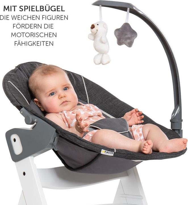 Actual product image Hauck Hochstühle Alpha Plus Black 4-tlg. Newborn Set Deluxe (Highchair)