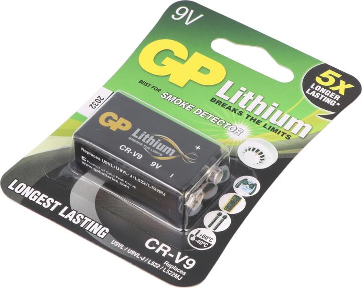 Image du produit GP Batteries GP Batterie Lithium 9V (1 pcs, 9V Block, 800 mAh)