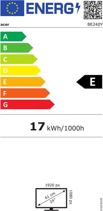 Energy Label Acer B326HK (3840 x 2160 Pixels, 32")