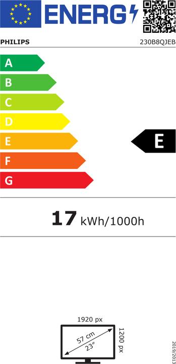 Energie-Label Philips 230B8QJEB/00 (1920 x 1200 Pixel, 22.50")