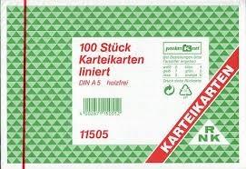 Produktbild Rnk Karteikarten liniert A5 (A5, 205 g/m², 100 x)