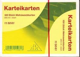 Actual product image Rnk Index cards lined A6 (A6, 205 g/m², 100 x)