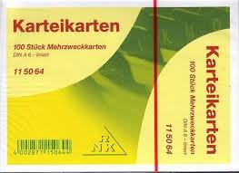 Produktbild Rnk Karteikarten liniert A6 (A6, 205 g/m², 100 x)