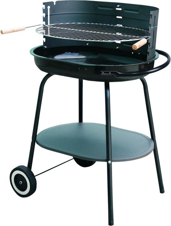 Produktbild Master 4U-Onlinehandel Grillwagen 60x42x84cm Holzkohlegrill oval Standgrill Kohlegrill Gartengrill Grill BB (37.50 cm)