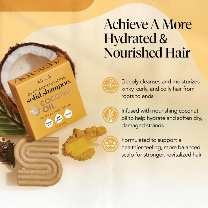 Actual product image Kitsch Solid bar with coconut oil (Solid shampoo)
