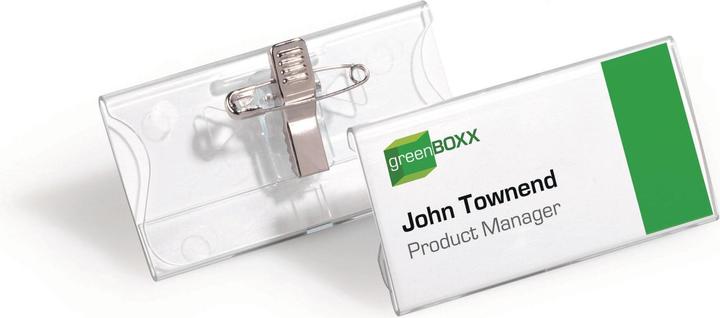 Actual product image Durable Acrylic nameplates with combination clip