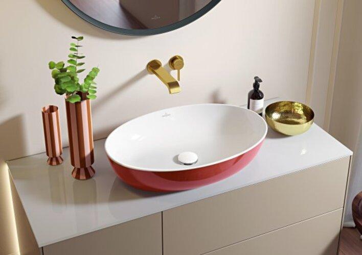 Produktbild Villeroy & Boch Aufsatzwaschbecken Artis 61 cm oval weiss/coal black 419861BCT8 (410 mm, 610 mm)